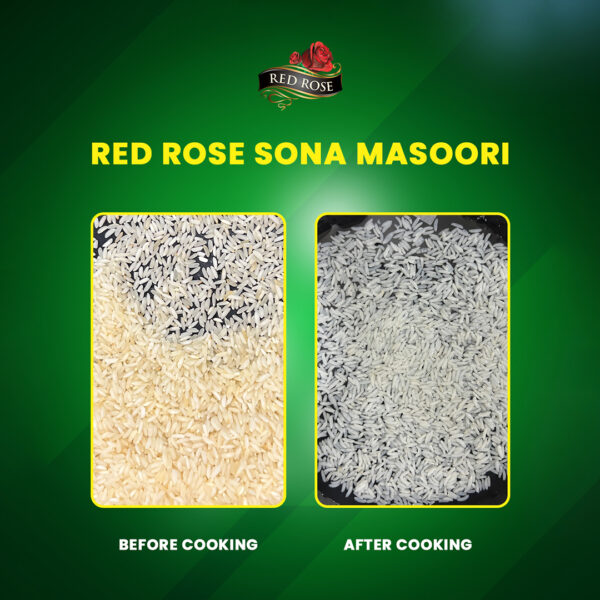 RED ROSE SONA MASOORI BASMATI RICE, 30 KG - Image 7