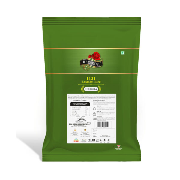 RED ROSE 1121 SELLA BASMATI RICE, 30 KG - Image 2