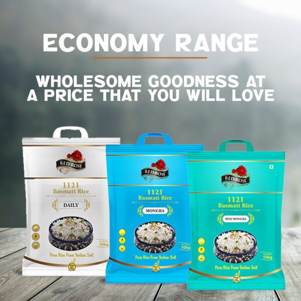 RED ROSE MINI MONGRA BASMATI RICE, 30 KG - Image 8