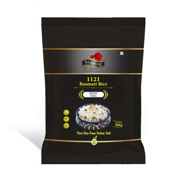 RED ROSE ROYAL XXXL BASMATI RICE, 30 KG