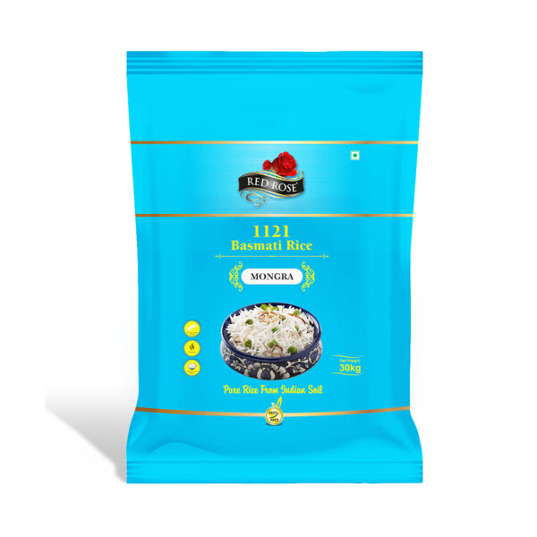 RED ROSE MONGRA BASMATI RICE, 30 KG