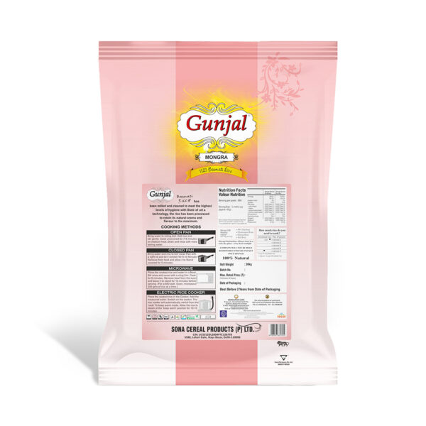 GUNJAL MONGRA BASMATI RICE, 30 KG - Image 2