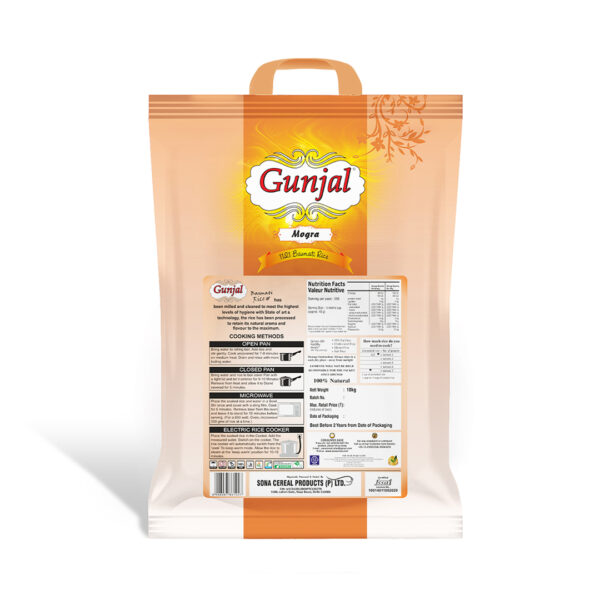 GUNJAL MONGRA BASMATI RICE, 10 KG - Image 2