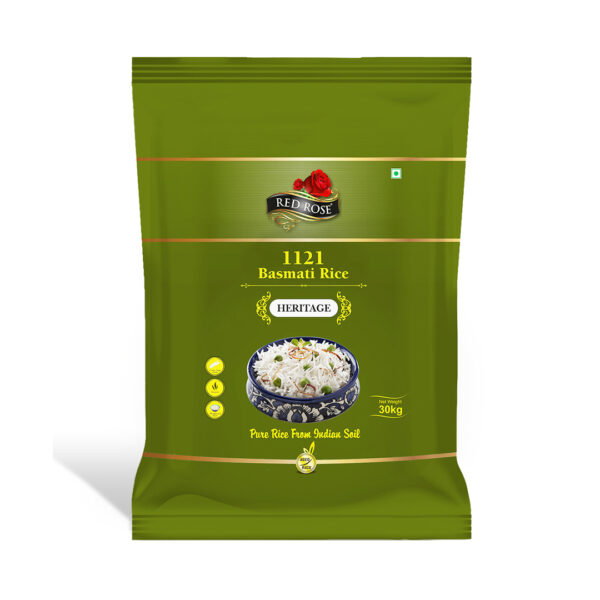 RED ROSE HERITAGE BASMATI RICE, 30 KG