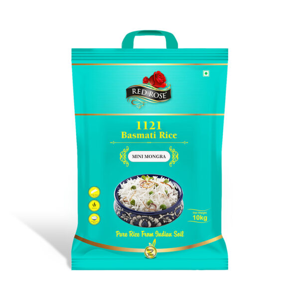 RED ROSE MINI MONGRA BASMATI RICE, 10 KG