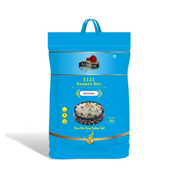 RED ROSE MONGRA BASMATI RICE, 5 KG