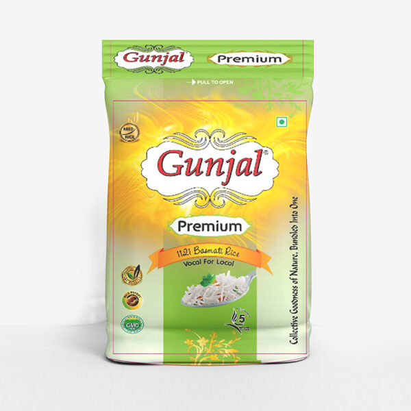 GUNJAL PREMIUM BASMATI RICE, 5 KG