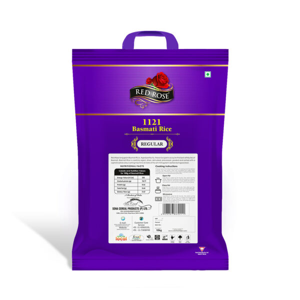 RED ROSE REGULAR BASMATI RICE, 10 KG - Image 2