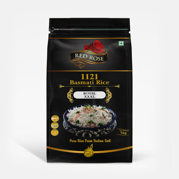 RED ROSE ROYAL XXXL BASMATI RICE, 1 KG
