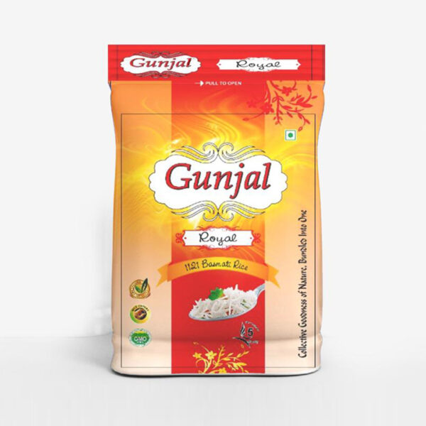 GUNJAL ROYAL BASMATI RICE, 5 KG