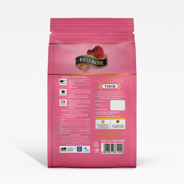 RED ROSE TIBAR BASMATI RICE, 1 KG - Image 2