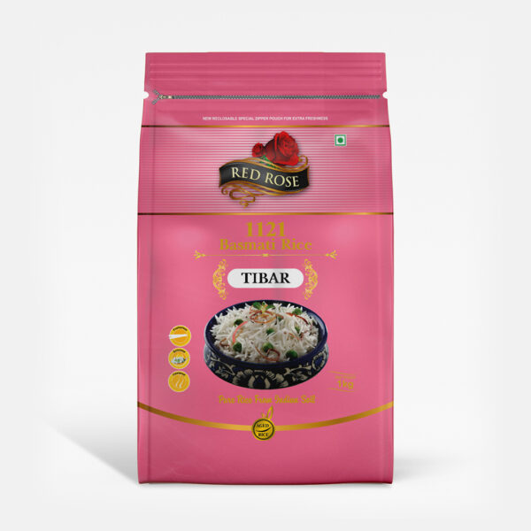 RED ROSE TIBAR BASMATI RICE, 1 KG