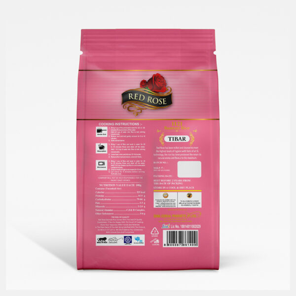 RED ROSE TIBAR BASMATI RICE, 1 KG (PACK OF 20 - 20 KG ) - Image 2