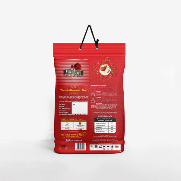 RED ROSE CLASSIC BASMATI RICE, 5 KG ( PACK OF 4 - 20 KG ) - Image 2