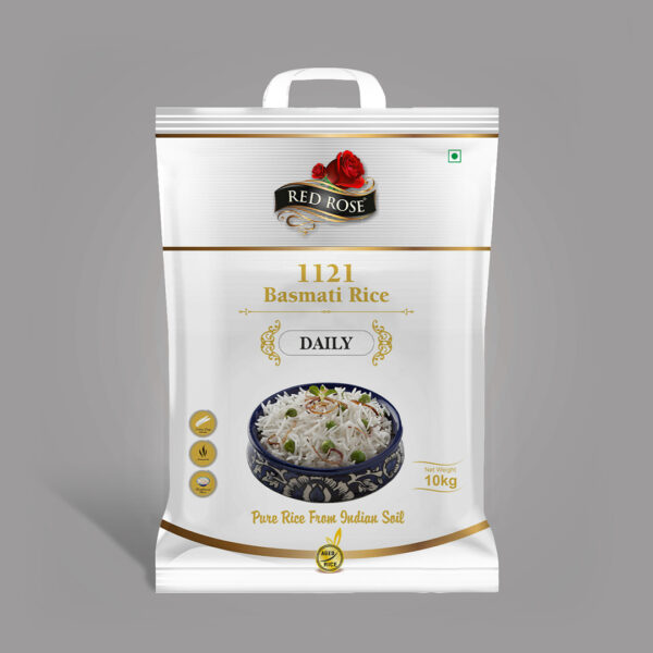 RED ROSE DAILY (SUPER MONGRA) BASMATI RICE, 10 KG