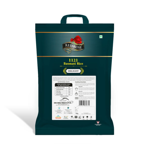 RED ROSE DELIGHT BASMATI RICE, 10 KG - Image 2