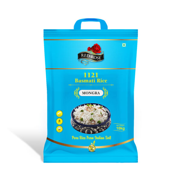 RED ROSE MONGRA BASMATI RICE, 10 KG