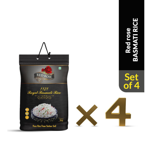 RED ROSE ROYAL XXXL BASMATI RICE, 5 KG (PACK OF 4 - 20 KG) - Image 7