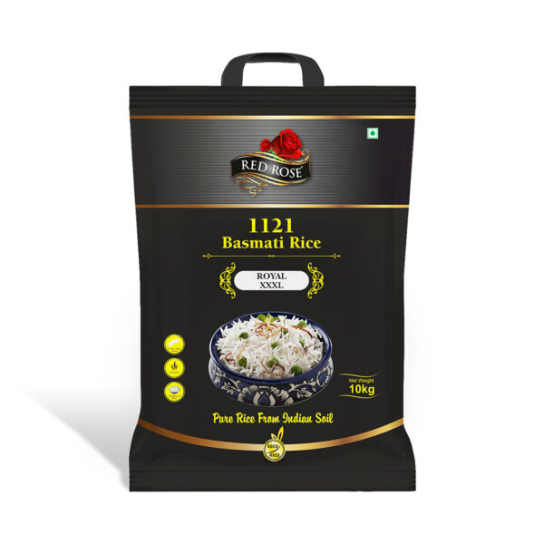 RED ROSE ROYAL XXXL BASMATI RICE, 10 KG