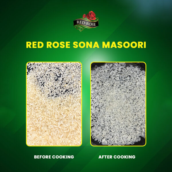 RED ROSE SONA MASOORI BASMATI RICE, 10 KG - Image 7