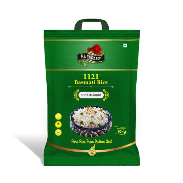 RED ROSE SONA MASOORI BASMATI RICE, 10 KG