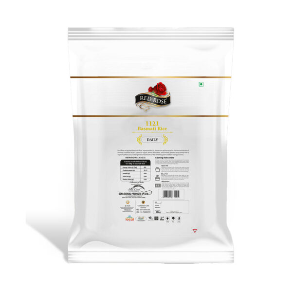 RED ROSE DAILY (SUPER MONGRA) BASMATI RICE, 30 KG - Image 2