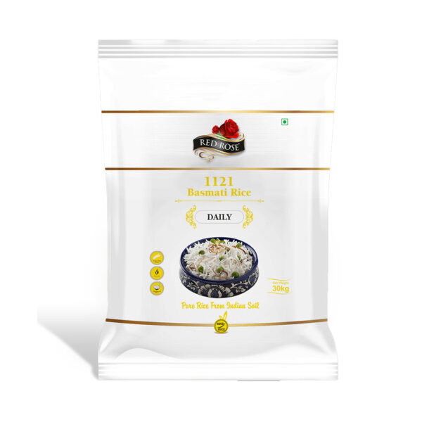 RED ROSE DAILY (SUPER MONGRA) BASMATI RICE, 30 KG