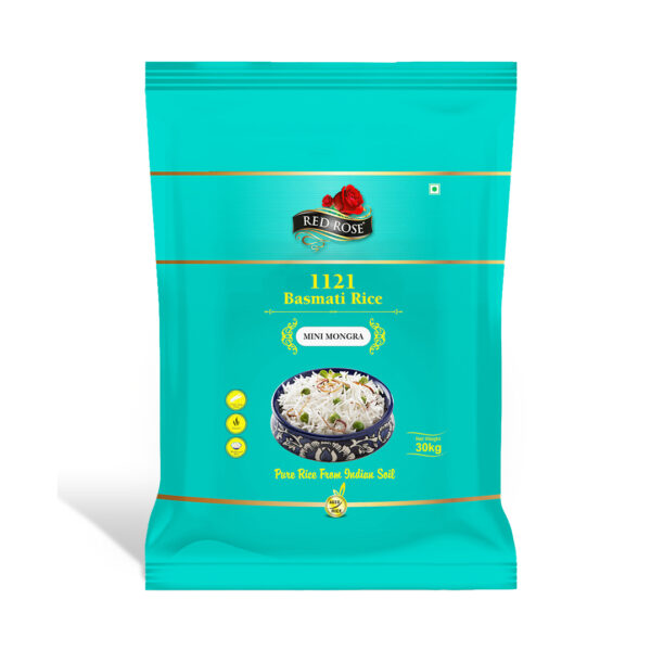 RED ROSE MINI MONGRA BASMATI RICE, 30 KG